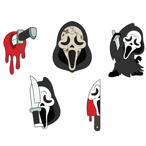 Ghost Face Pin Set