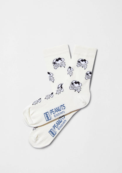 Calcetines de calavera BeSnoopy OffWhite
