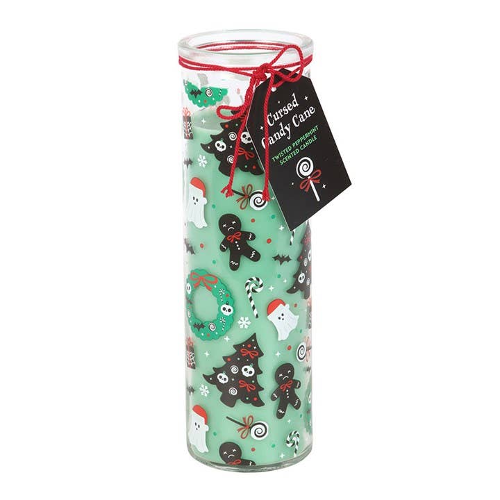 Gothic-Weihnachtskerze (Röhre) - Zuckerstange