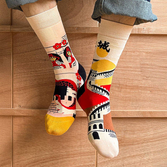 Chaussettes Dépareillées Chine « la Grande Muraille de Chine »