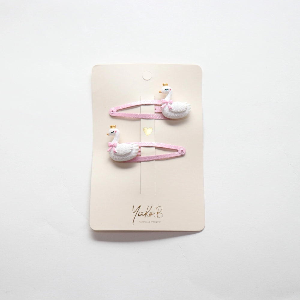 Duo Barrettes Queens Cygnes