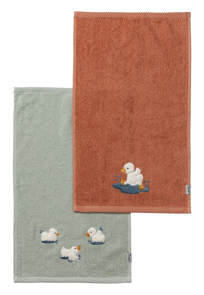 Lot de 2 serviettes pour enfants Canard