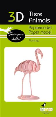 3D Paper Model - Flamingo