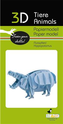3D-papieren model - Nijlpaard