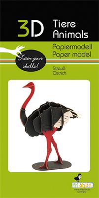 Modelo de papel 3D - Avestruz