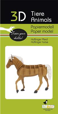 Modelo de papel 3D - Caballo Haflinger