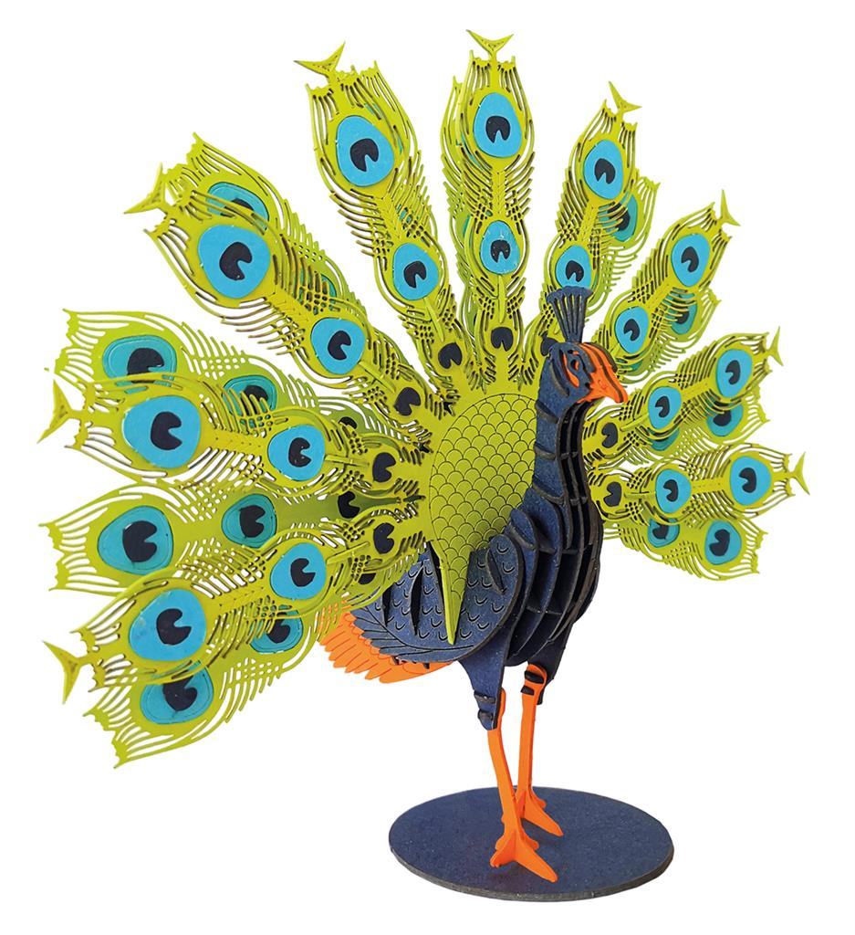 Modelo de Papel 3D - Pavo Real