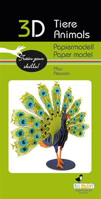 Modello di carta 3D - Pavone