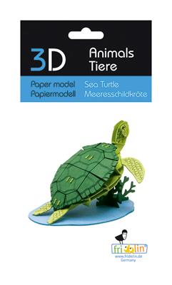 Modello di carta 3D - Tartaruga marina
