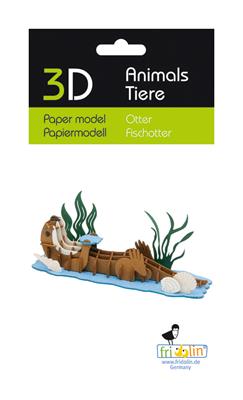 Modèle en Papier 3D Loutre - Fridolin