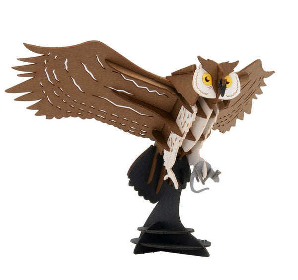 3D-papieren model - Uil met muis