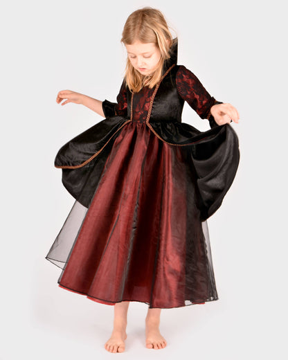 Robe Reine Vampire Deluxe 110-116 cm 4-6 ans