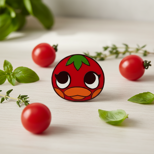 Spilla anatra e pomodoro