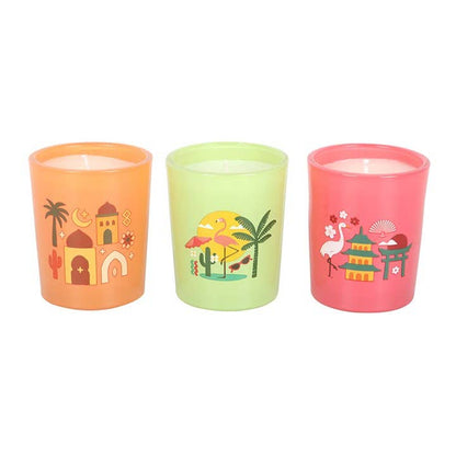 Trio de bougies parfumées Parfums du monde