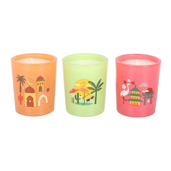 Trio de bougies parfumées Parfums du monde
