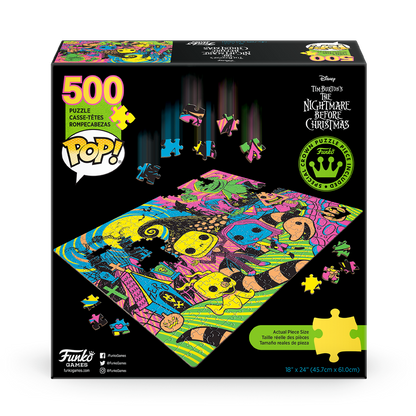 pop the nightmare before christmas puzzle black light