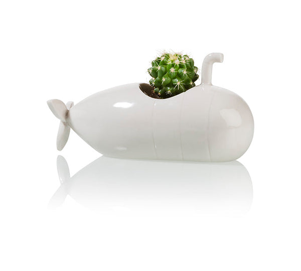 Submarine Planter White Small