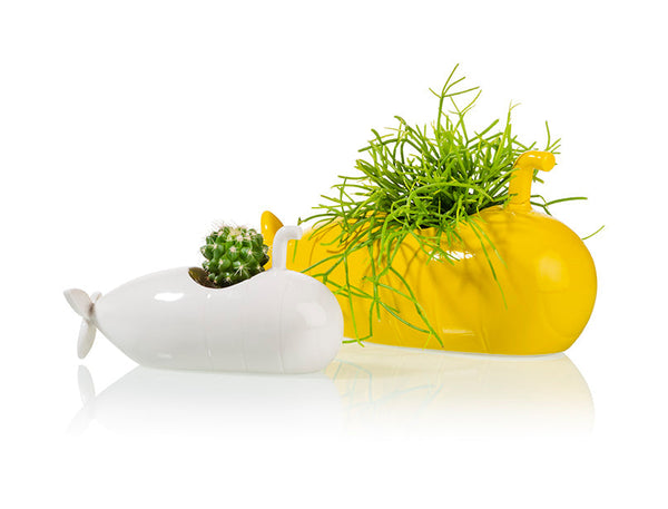 Submarine Planter White Small