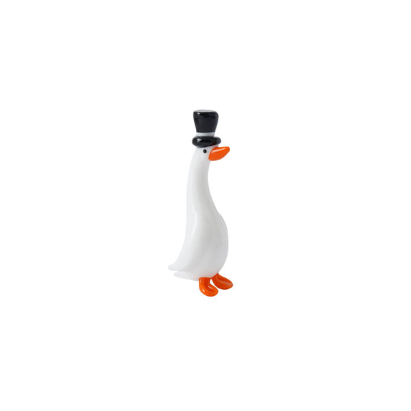 Figurine en verre Canard Gentleman