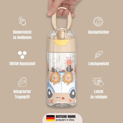 Trinkflasche Kinder, leichte Wasserflasche - Polizei Löwen