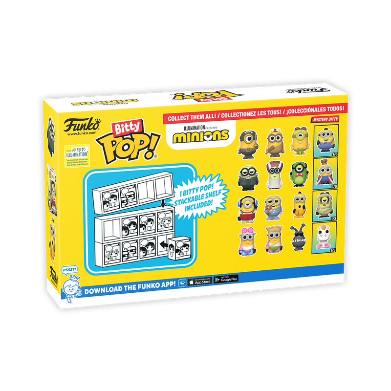 ¡Pequeño Pop! Paquete de 4 Minions Serie 4 