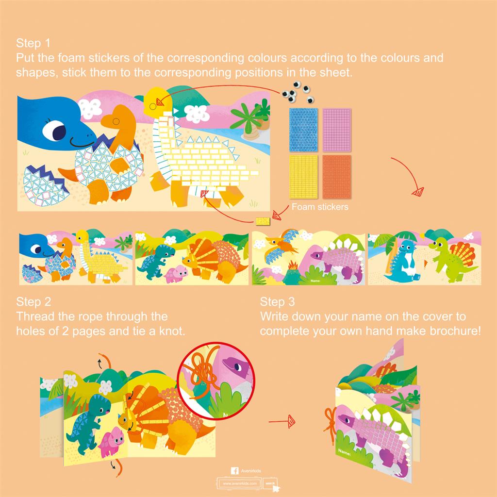 Junior Mosaic - I Create My First Story - Dinosaurs 