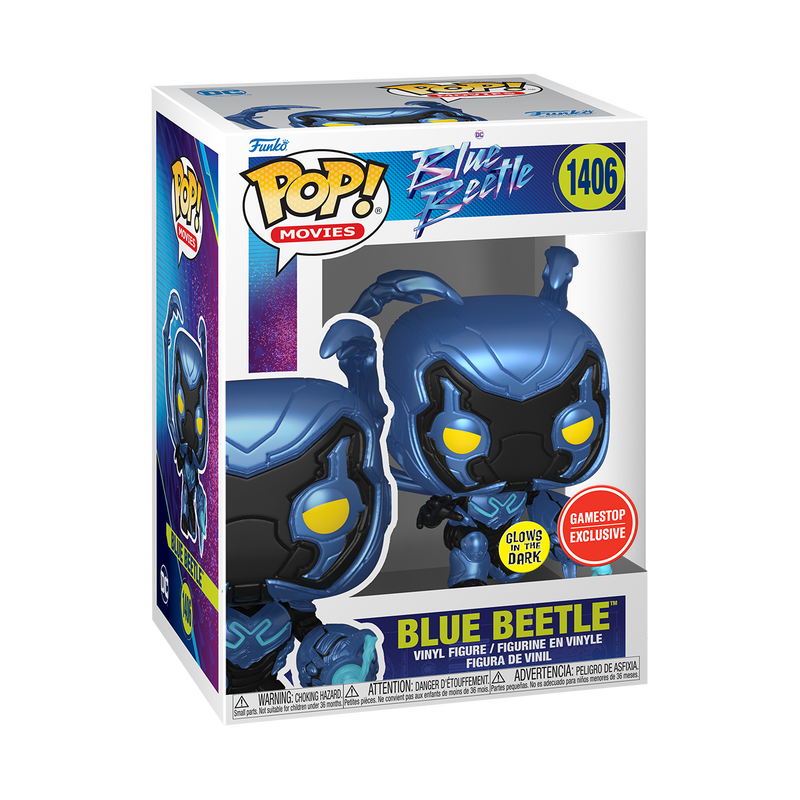 Pop! Blue Beetle Crouching (Glow)
