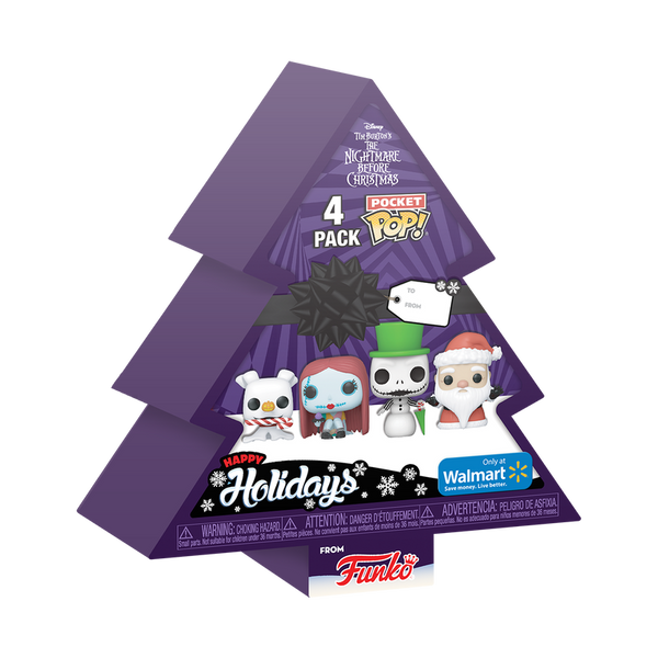 Funko NBX - Pocket Pop! 4 Pack- Tree Holiday – L'Étrange Noël de monsieur Jack