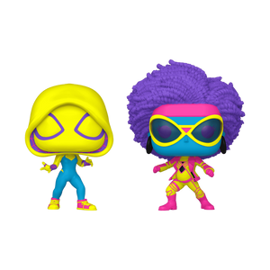 Pop! Spider-Gwen &amp; Spider-Woman (Black Light) 2-Pack 