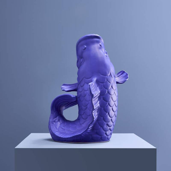 Escultura/Jarrón Blubb, gres azul mate, 35 x 30 x 44 cm