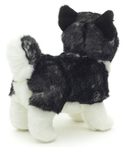 Peluche Chiot husky noir debout