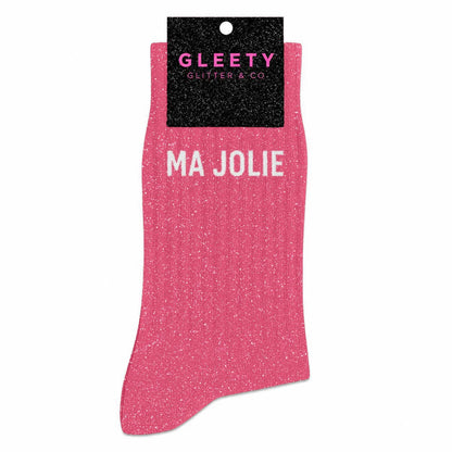 Chaussettes à Paillettes Ma Jolie Rose Bubble – Gleety