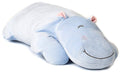 Coussin Peluche Hippopotame Bleu Clair
