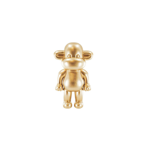 Ornamento - Figurina di scimmia 'The Legend' - Poliresina - Oro - 11x7x19cm
