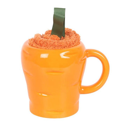 Carrot-shaped cup and sock set
