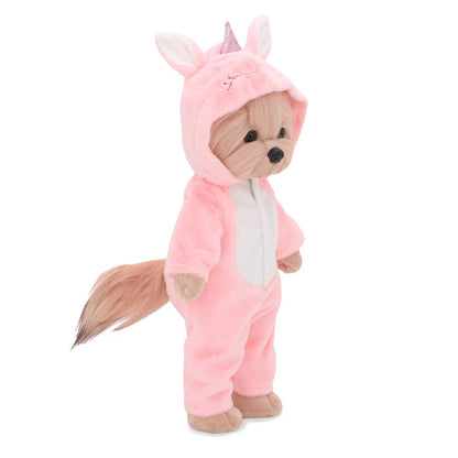 Peluche de perro Lucky Yoyo: Unicornio - 38 cm