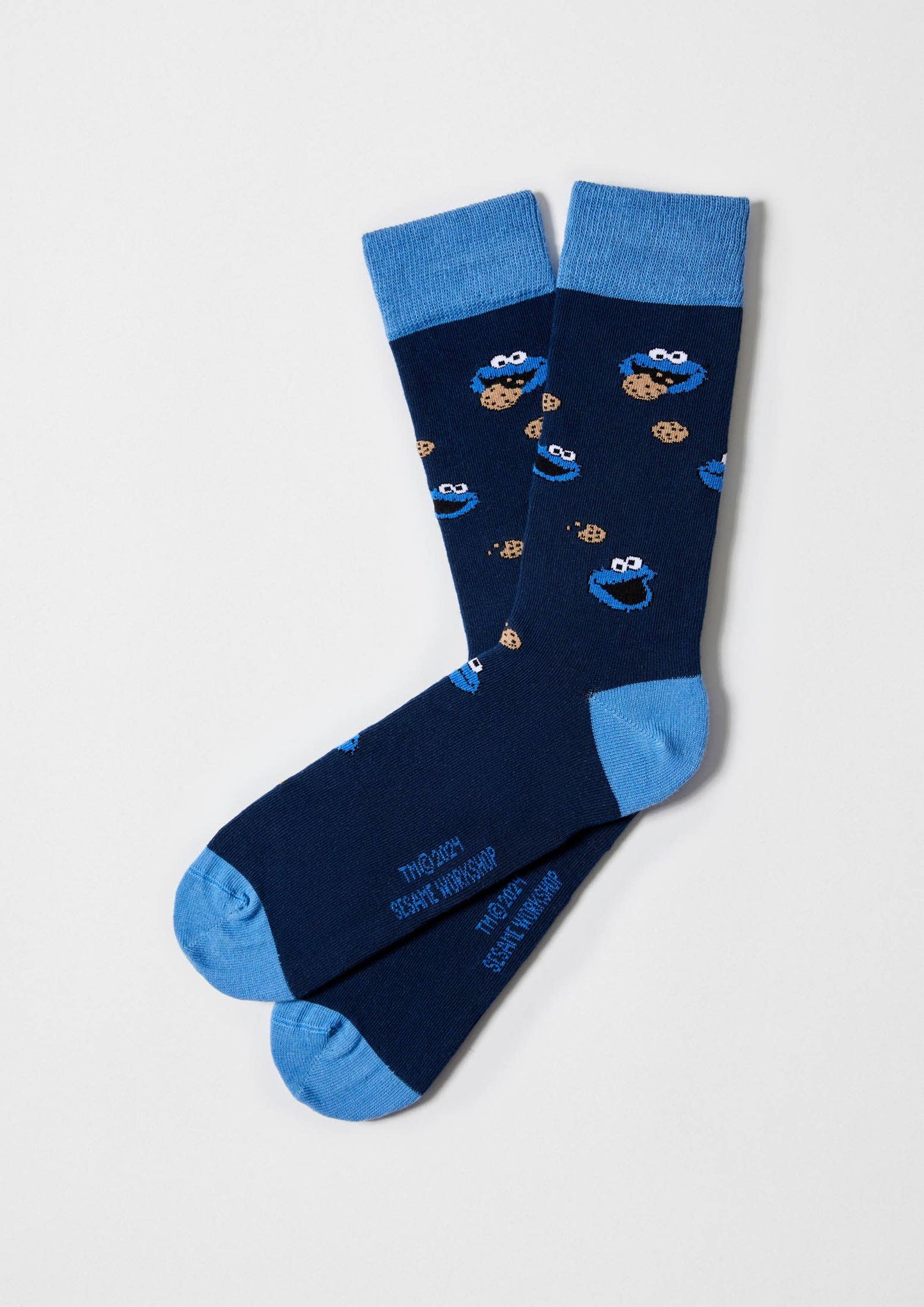 BeSesameStreet Cookie Monster - Chaussettes en coton biologique à 100%