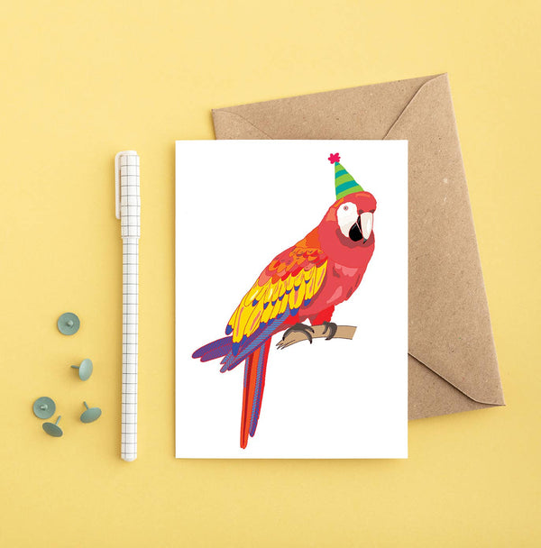 Carte d'anniversaire Perroquet