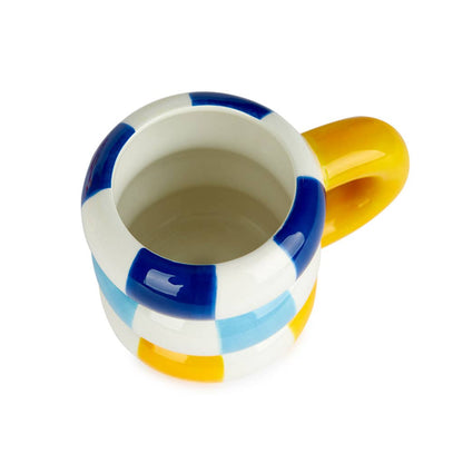 Caneca Floats, amarela, 300 ml, cerâmica