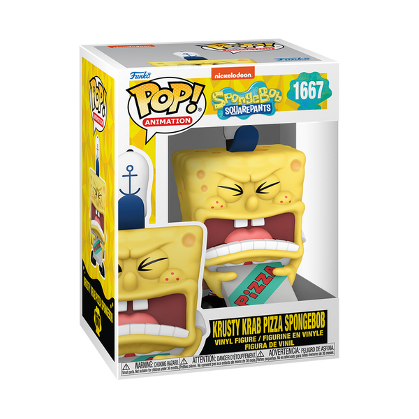 Funko Pop! Bob avec Krusty Krab Pizza – Bob l'éponge