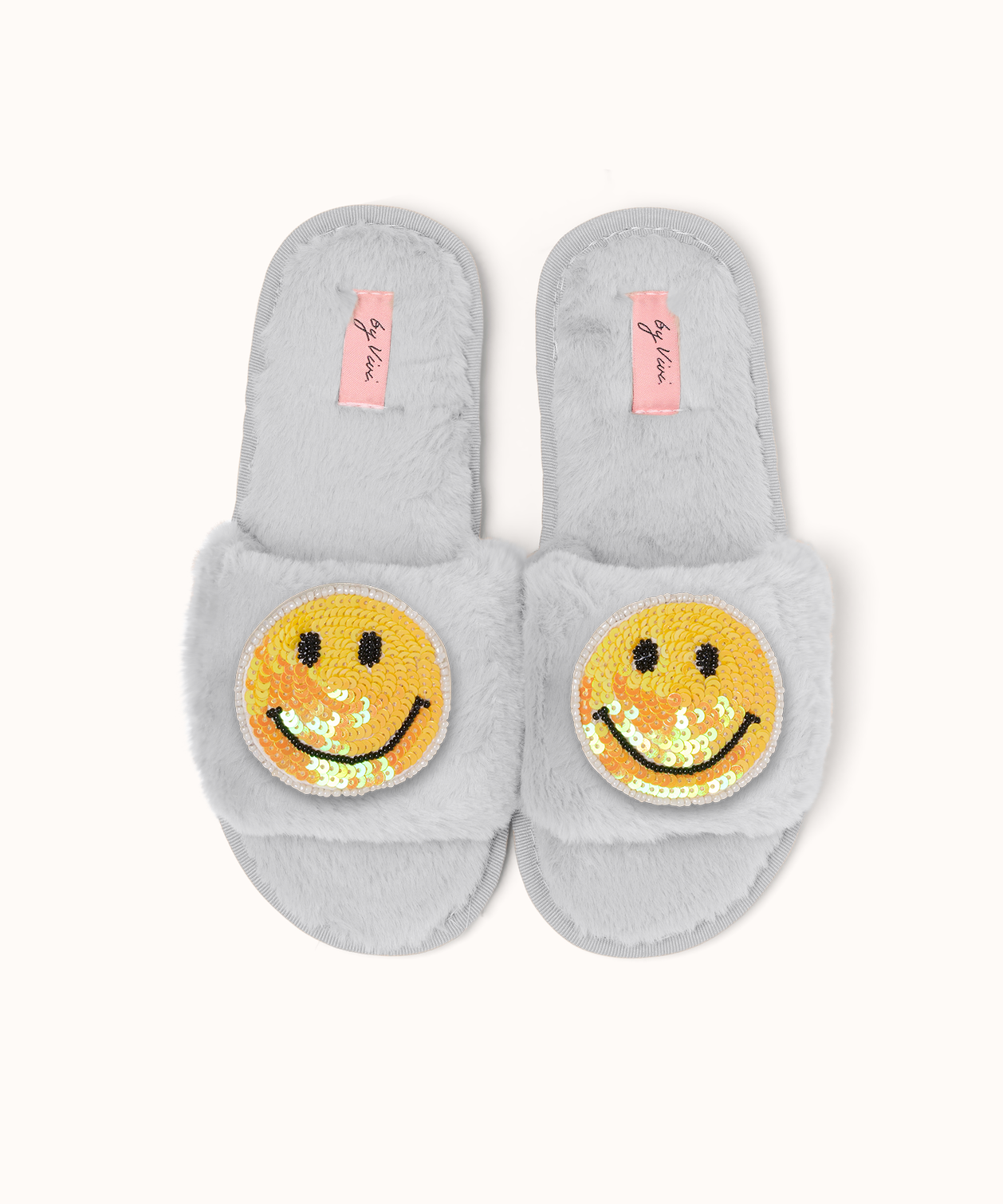 Paire de broches pour Chaussons - Smiley Jaune