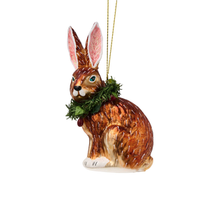 Adorno colgante de conejito navideño