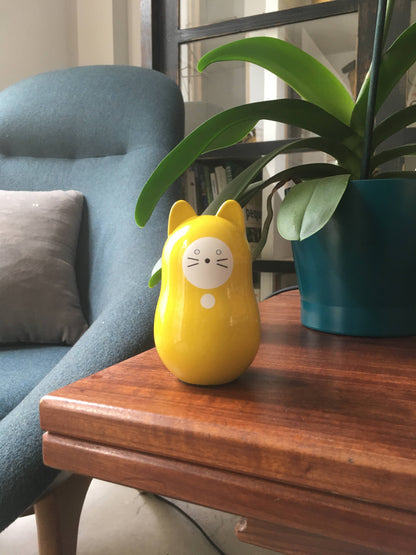 Chat Daruma Jaune “Bonne Fortune”