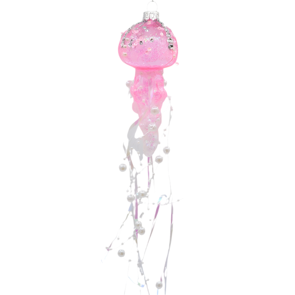 Boule de Noël Méduse Rose
