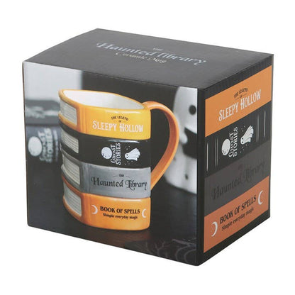 Mug d'Halloween Pile de livres de la bibliothèque hantée