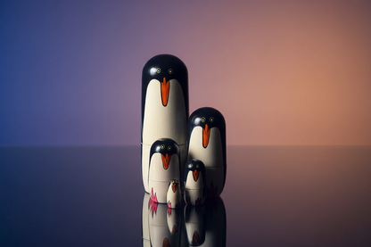 Pingüino muñeca rusa