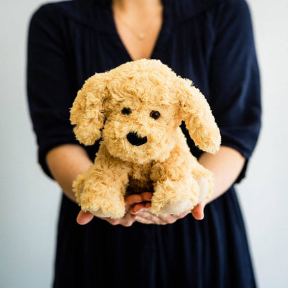 Bolsa de agua caliente de peluche de perro rizado Warmies