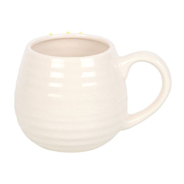 Tasse arrondie « Hello Sunshine » avec tournesol 3D