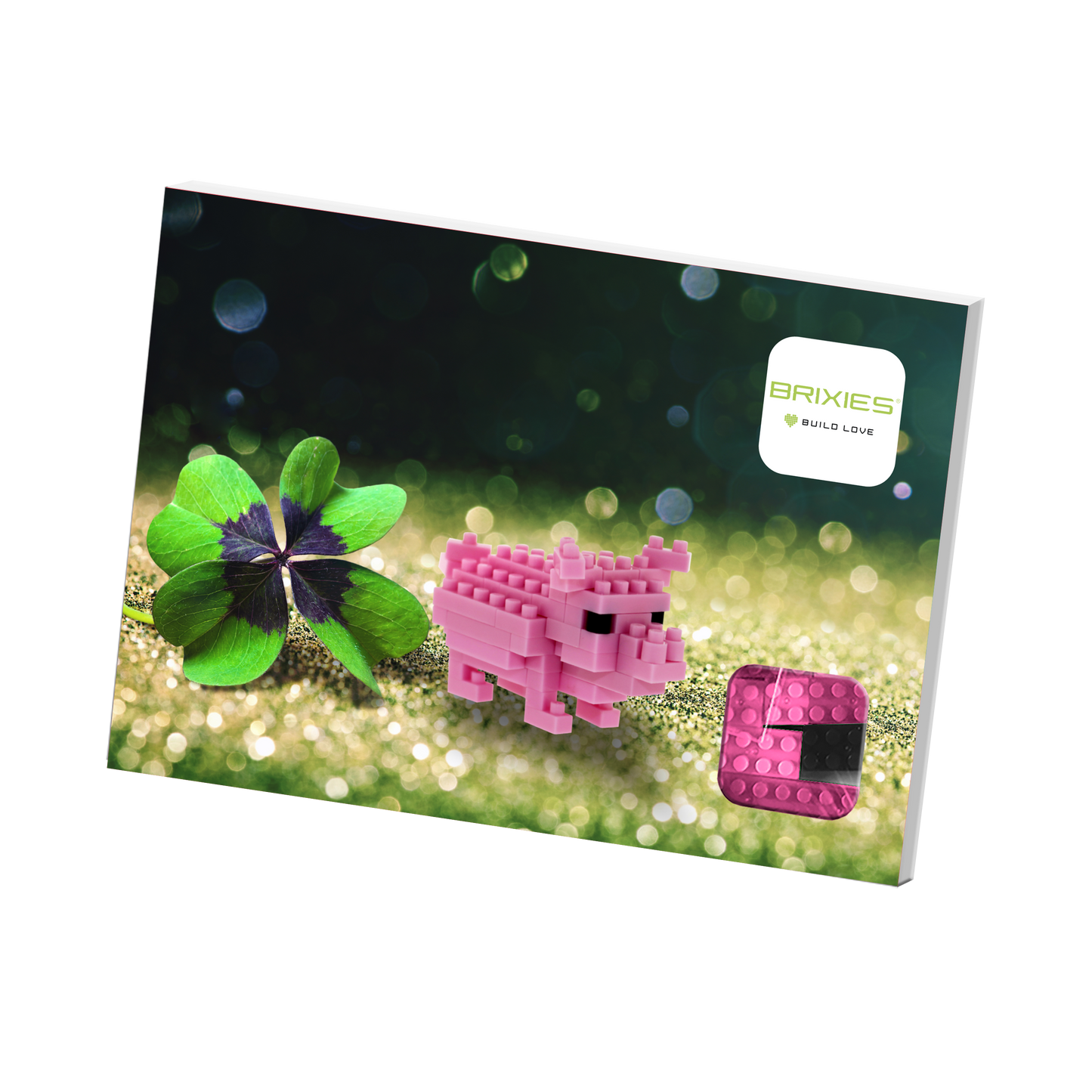 Carte postale BRIXIES cochon porte-bonheur