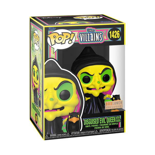 Funko Pop! & Buddy Reine-sorcière Dinguisé avec Corbeau (Black Light) – Disney
